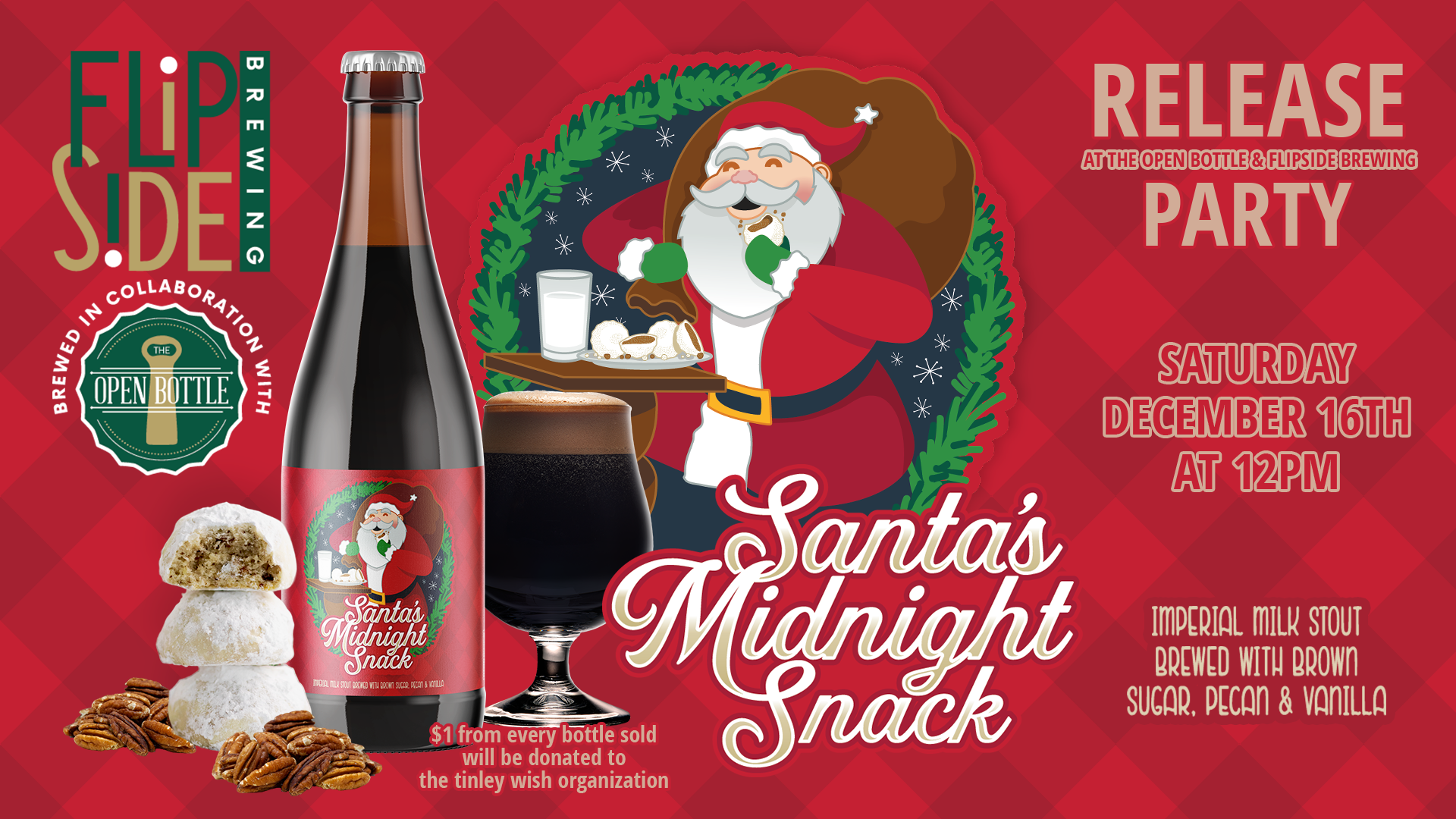 Event: Flipside & The Open Bottle ‘Santa’s Midnight’ Snack Release Party in Lockport