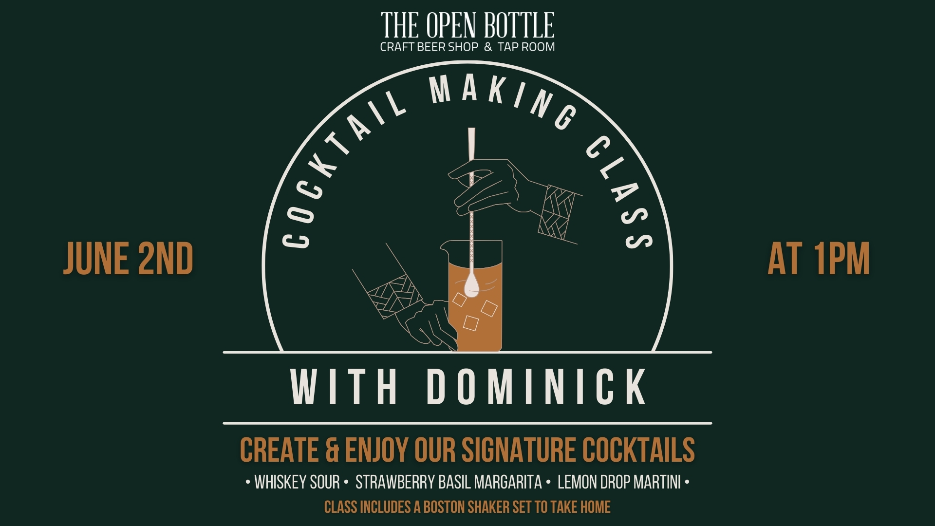 Event: Cocktail Making Class with Dominick